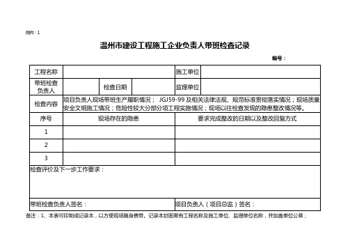 带班生产情况记录表DOC