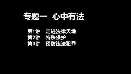 专题一 心中有法 中考道德与法治一轮复习