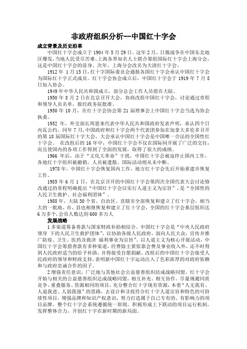 非正式组织分析-中国红十字会