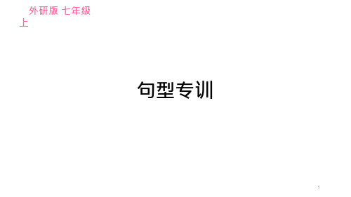 外研版七年级英语上册期末专项复习ppt课件：句型专训