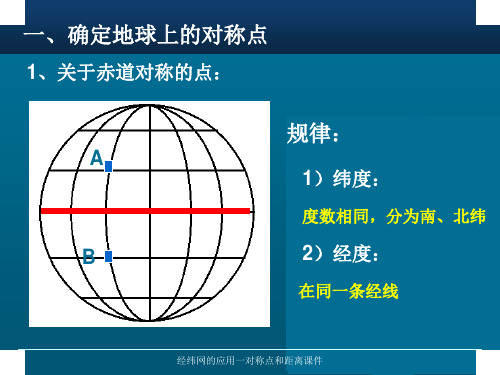 经纬网的应用一对称点和距离课件