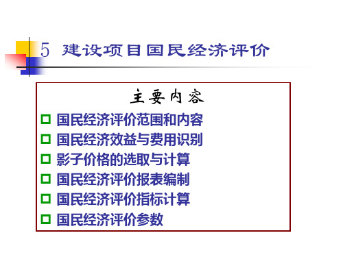 5国民经济评价及社会评价