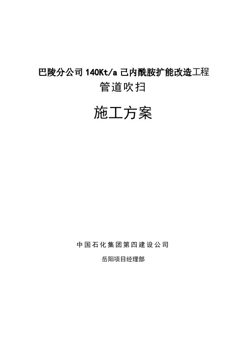 巴陵分公司140Kta己内酰胺扩能改造工程