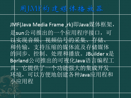 用JMF构建媒体播放器(1)