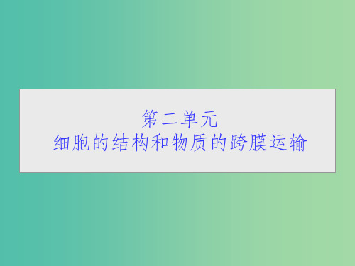 高考生物一轮总复习 第二单元 第一讲 细胞膜和细胞核(含生物膜的流动镶嵌模型)课件