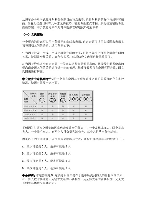 命题推理解题技巧