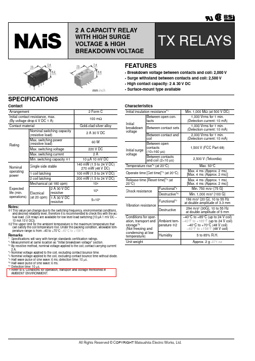 tx2-24V 继电器