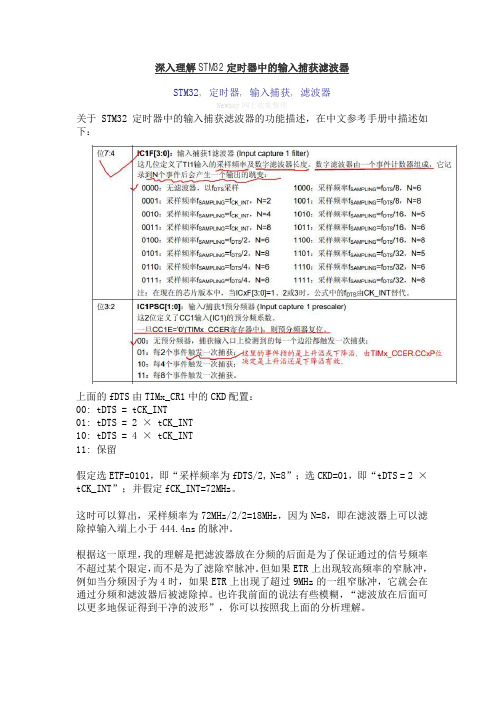 深入理解STM32定时器中的输入捕获滤波器