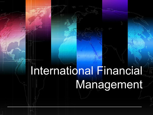 Lesson 11  International Financial Management  旅游管理专业英语PPT课件