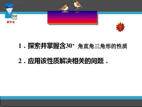 含30度角直角三角形的性质ppt课件