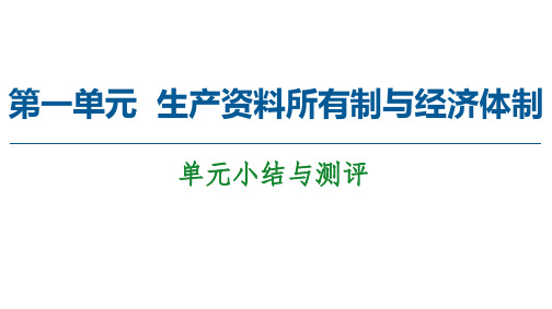 新教材政治部编版必修2课件：第1单元 单元小结与测评 课件(34张)