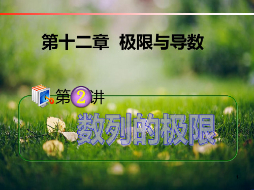 学海导航 高中总复习(第1轮)理科数学(广西专版)12.2数列的极限