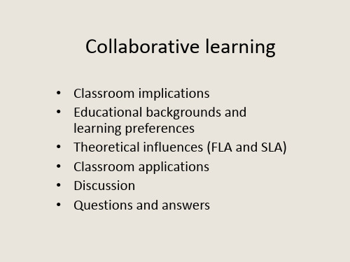 Collaborative learning