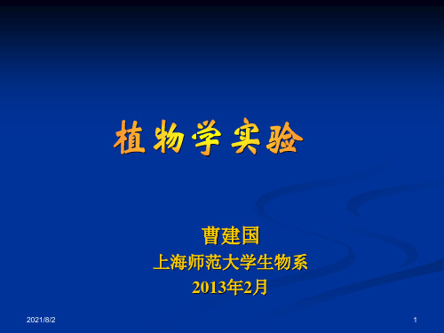 植物学实验1-显微镜的使用及植物细胞观察