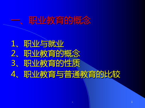 学习职业教育理论提要PPT课件