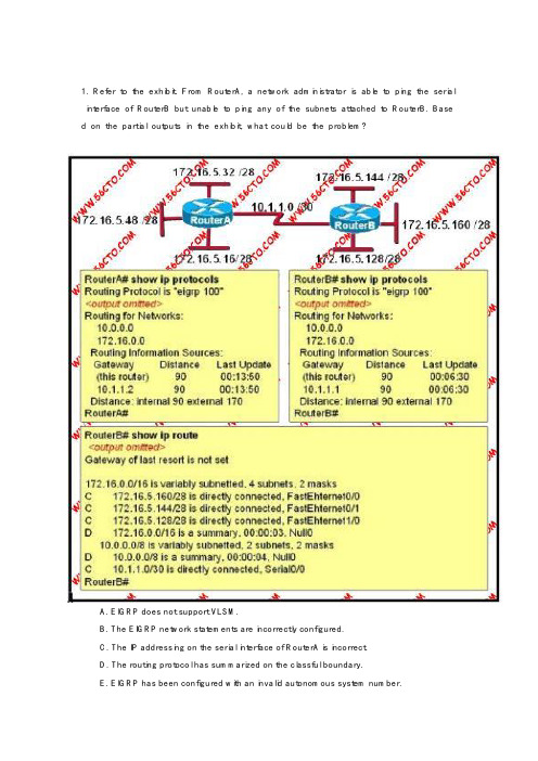 CCNA题库V18总结