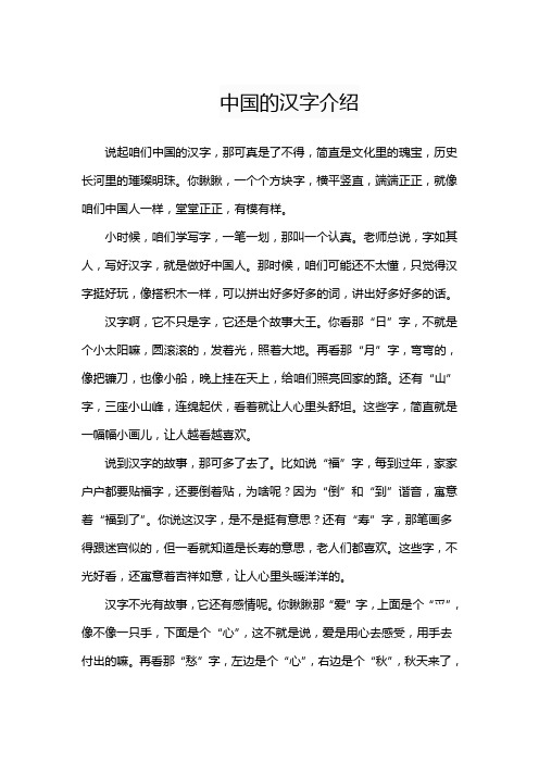 中国的汉字介绍