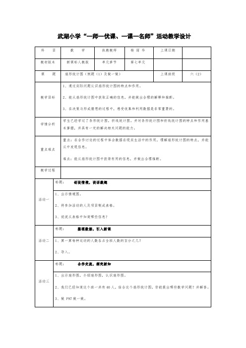 扇形统计图例1