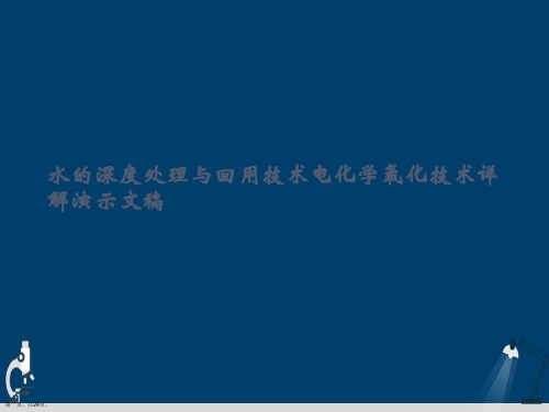 水的深度处理与回用技术电化学氧化技术详解演示文稿