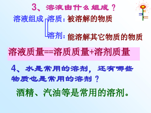 初中化学溶液的形成PPT课件