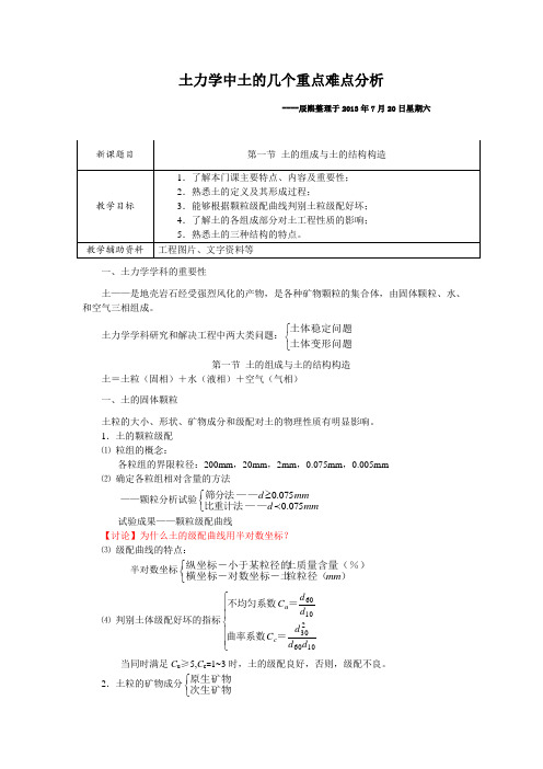 土力学中土的几个重点难点分析