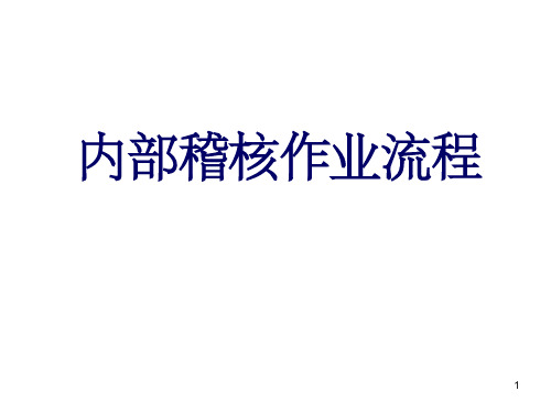 内部作业稽核流程