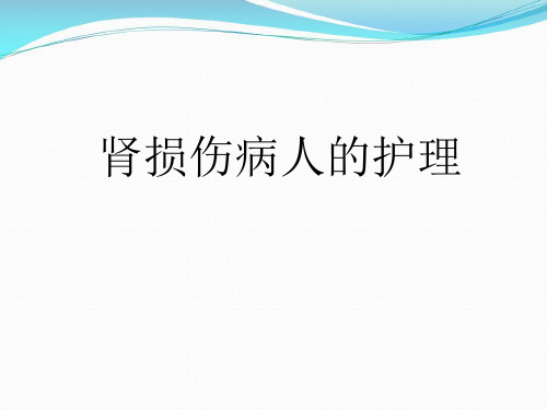 医院肾损伤病人的护理课件