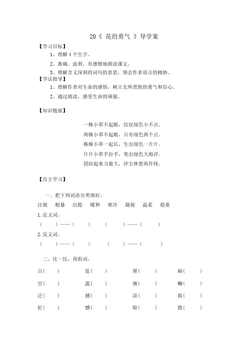 20花的勇气导学案