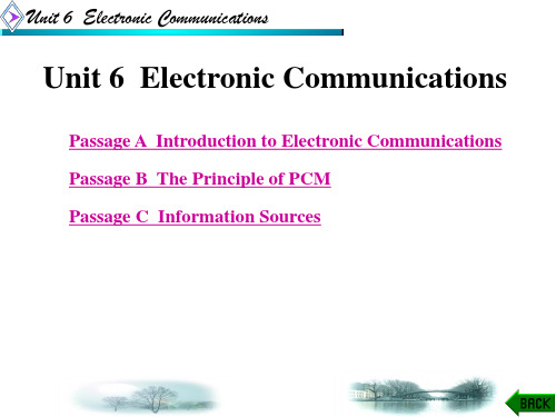 电子信息类专业英语(西电第二版)Unit 6  Electronic Communications-文档资料