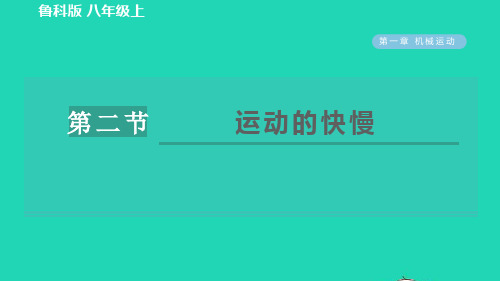 八年级物理上册第一章机械运动1、2运动的快慢习题课件鲁科版五四制