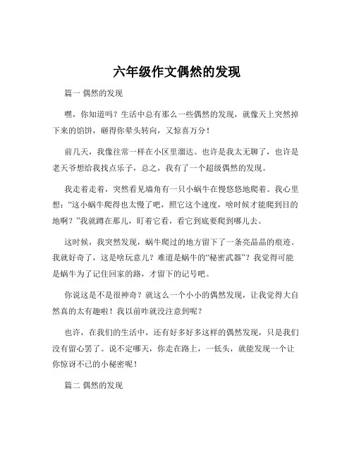 六年级作文偶然的发现