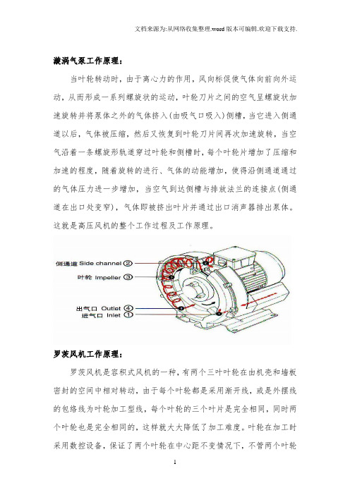 高压风机与罗风机与工作原理特点对比