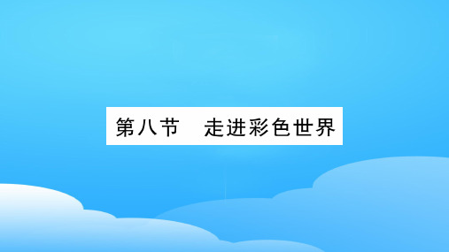 第4章  第8节 走进彩色世界—2020年秋教科版物理八年级上册课时作业课件