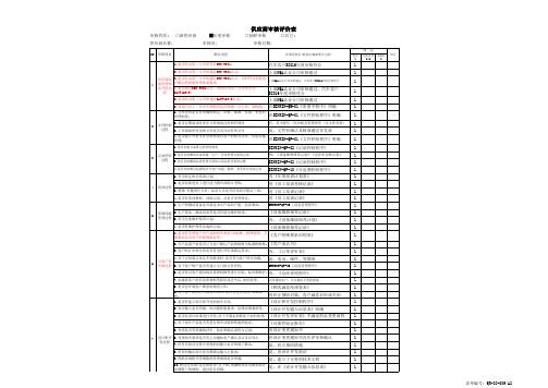 IATF16949质量管理体系供应商审核表