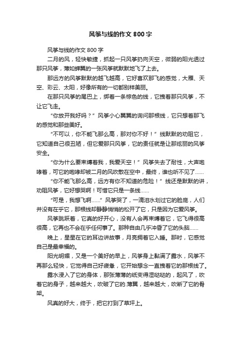 风筝与线的作文800字