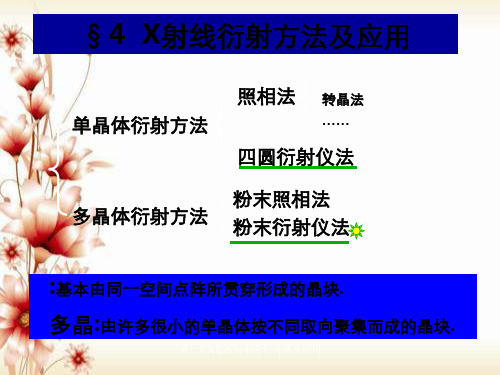 第二章X射线衍射分析方法及应用