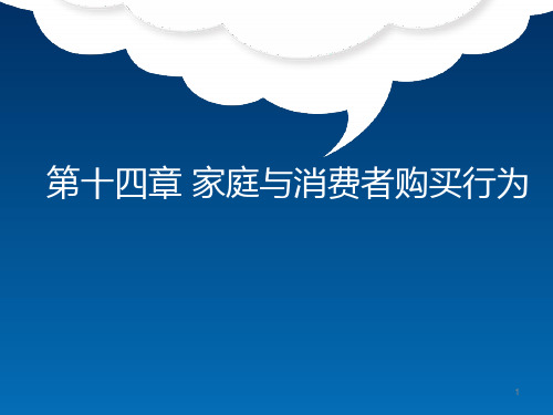 消费者行为学第十四章家庭与消费者购买行为