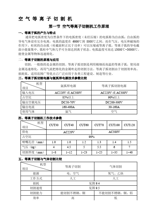 空 气 等 离 子 切 割 机工作原理.doc