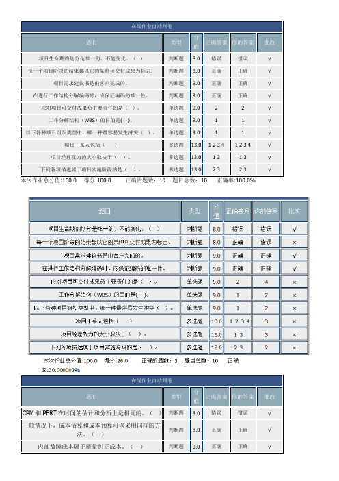 项目管理-北理作业答案