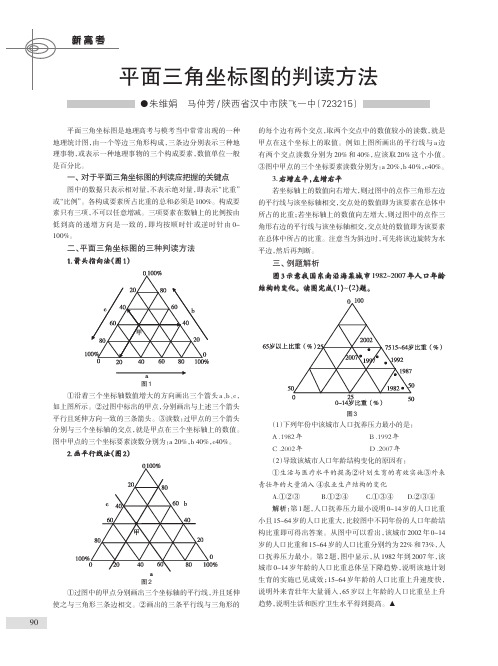 平面三角坐标图的判读方法