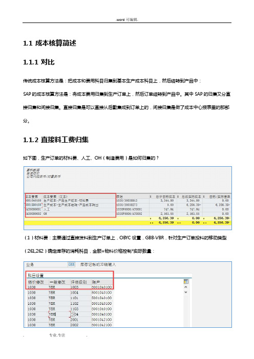 SAP_FICO_生产成本核算原理精解