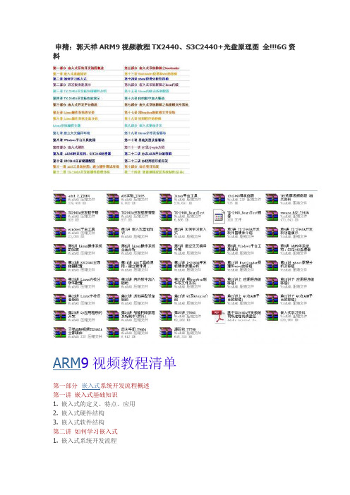 郭天祥ARM9视频教程TX2440、S3C2440+光盘原理图