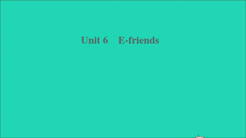 六年级英语上册Unit 6 E-friends课件