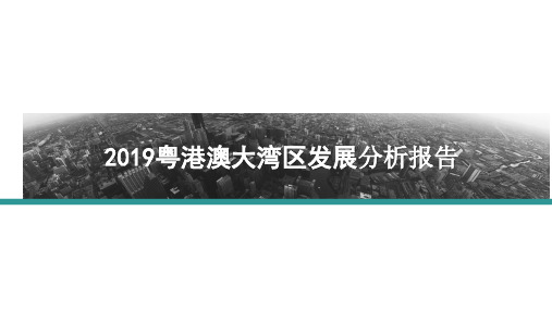 2019粤港澳大湾区发展分析报告