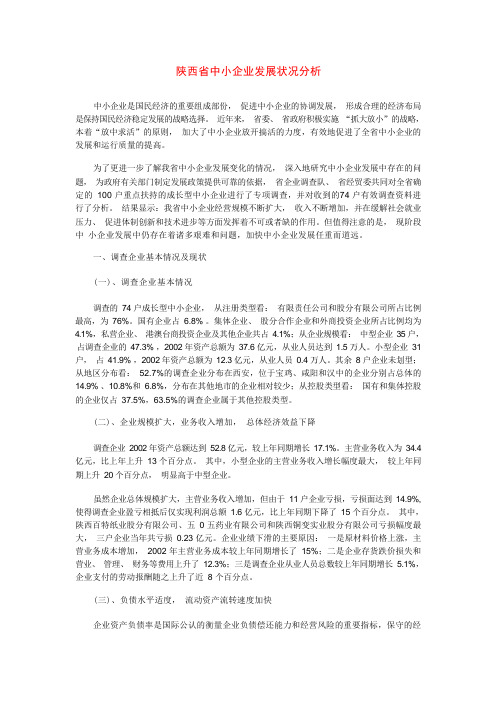 中小企业发展状况分析