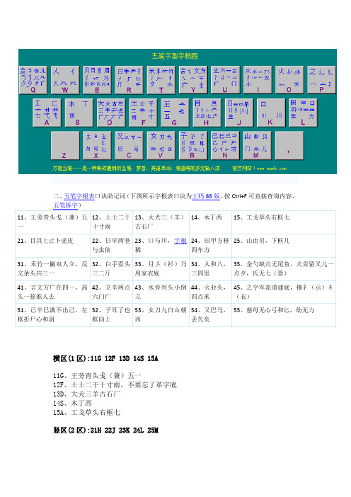 五笔字根学习