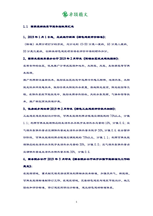 卓顶精文2019年节能政策补贴、煤改电政策补贴、热泵政策补贴.docx