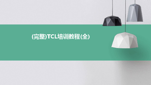 (完整)TCL培训教程(全)