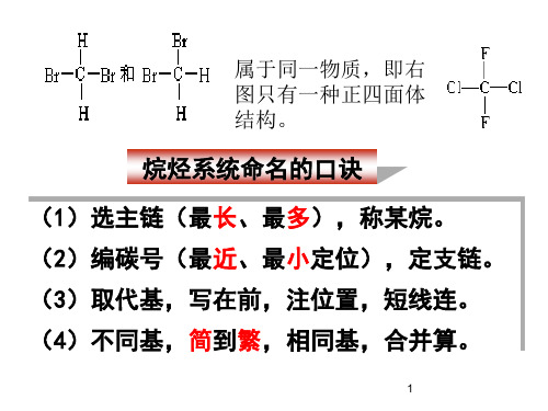 人教化学选修5第一章第三节 有机化合物的命名(共20张PPT) (1)