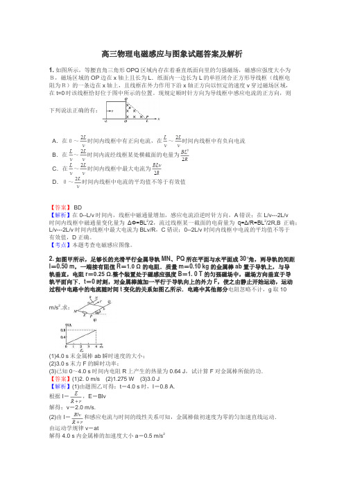 高三物理电磁感应与图象试题答案及解析
